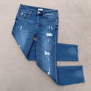 Altar'd State High Rise Distressed Straight Leg Jeans Sz27